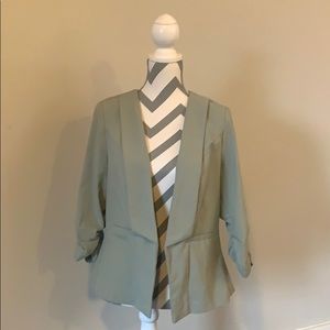 Mint green 3/4 length blazer